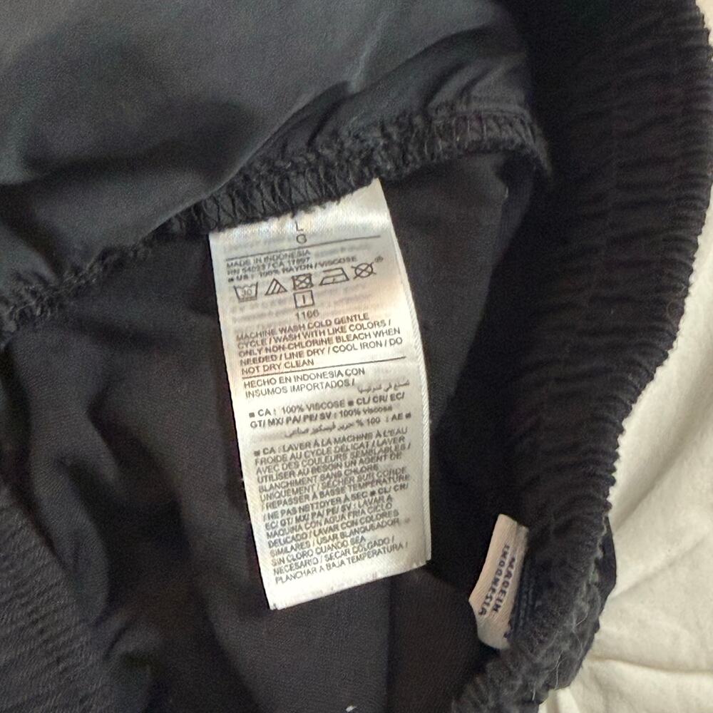 Old Navy Playa Wide Leg Comfort Waistband Black Pants Size L - Picture 10 of 10